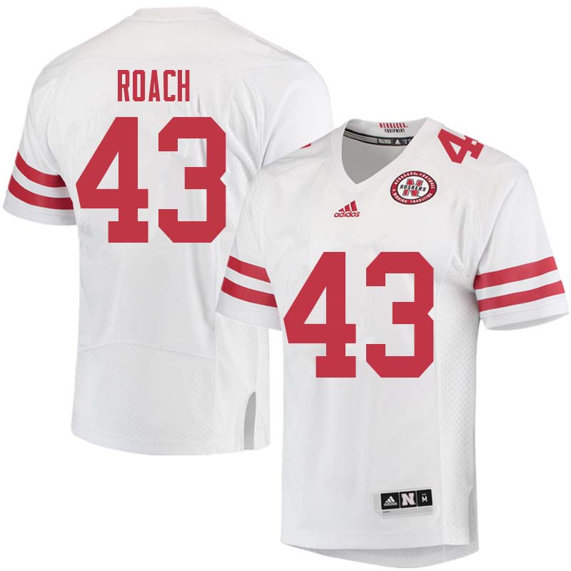 Men #43 Trevor Roach Nebraska Cornhuskers College Football Jerseys Sale-White
